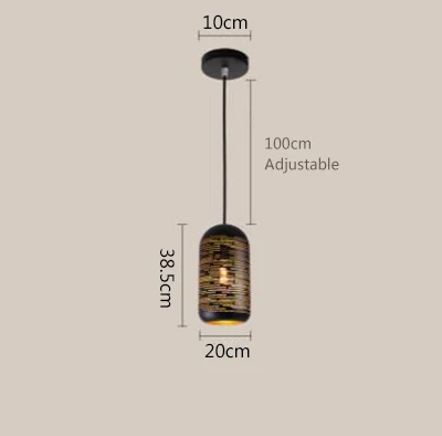 Ретро Новинка промышленный черный железный подвесной светильник светодиодный E27 с 7 стилями для гостиной кухни спальни отеля офиса ресторана - Цвет корпуса: LT-030L