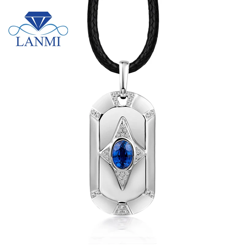 0.99ct Natural Blue Sapphire Pendant 