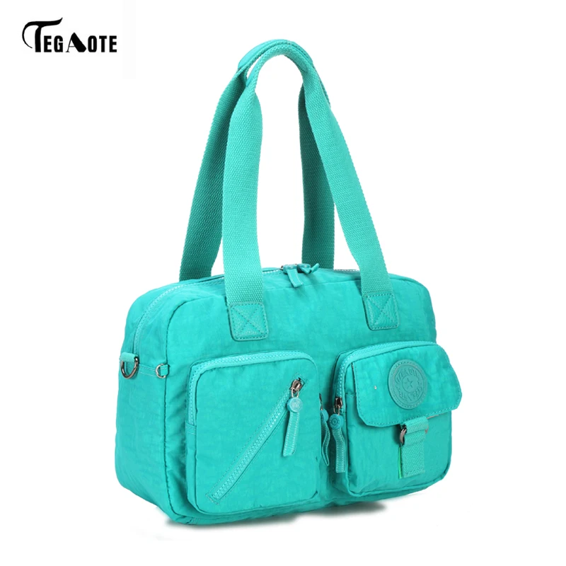TEGAOTE сумки, женские сумки известных брендов, универсальная нейлоновая сумка с верхней ручкой, повседневная сумка-тоут, женские сумки для покупок, школьная сумка