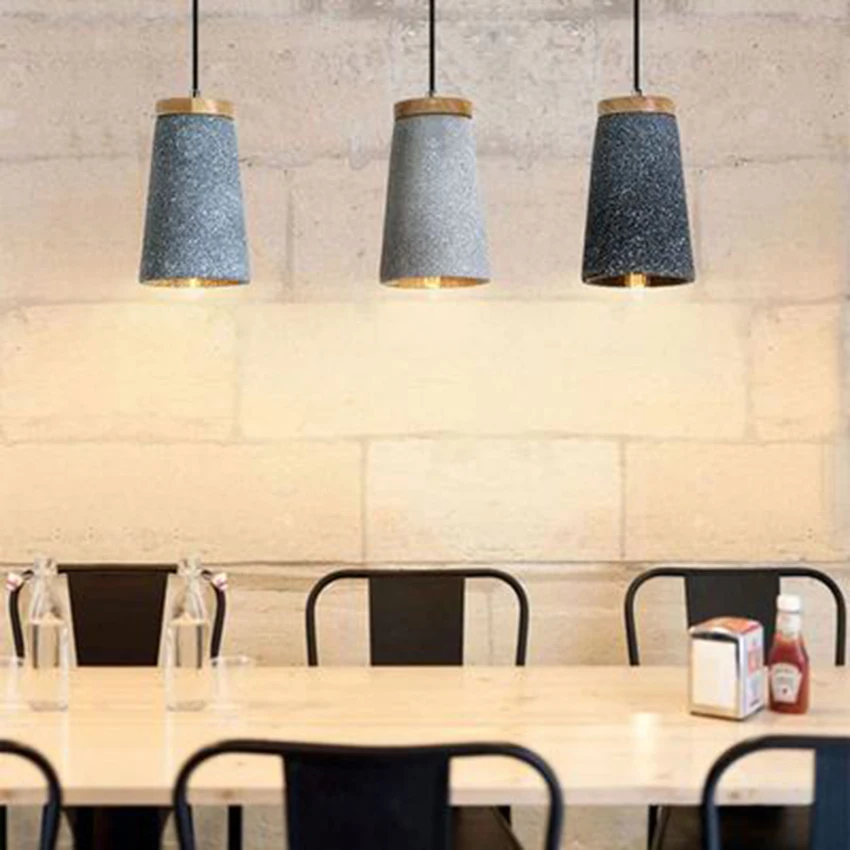 

Nordic Loft LED Pendant Lamps Cement Pendant Light Fixtures Dining Room Cafe Bar Industrial Wind Decor Hanging Lights Luminaire