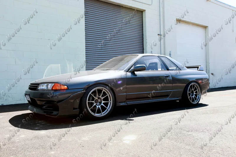 1989-1994 Nissan Skyline R32 GTR Front Bumper Garage GD Dedend Style Stingray Canards CF (58)
