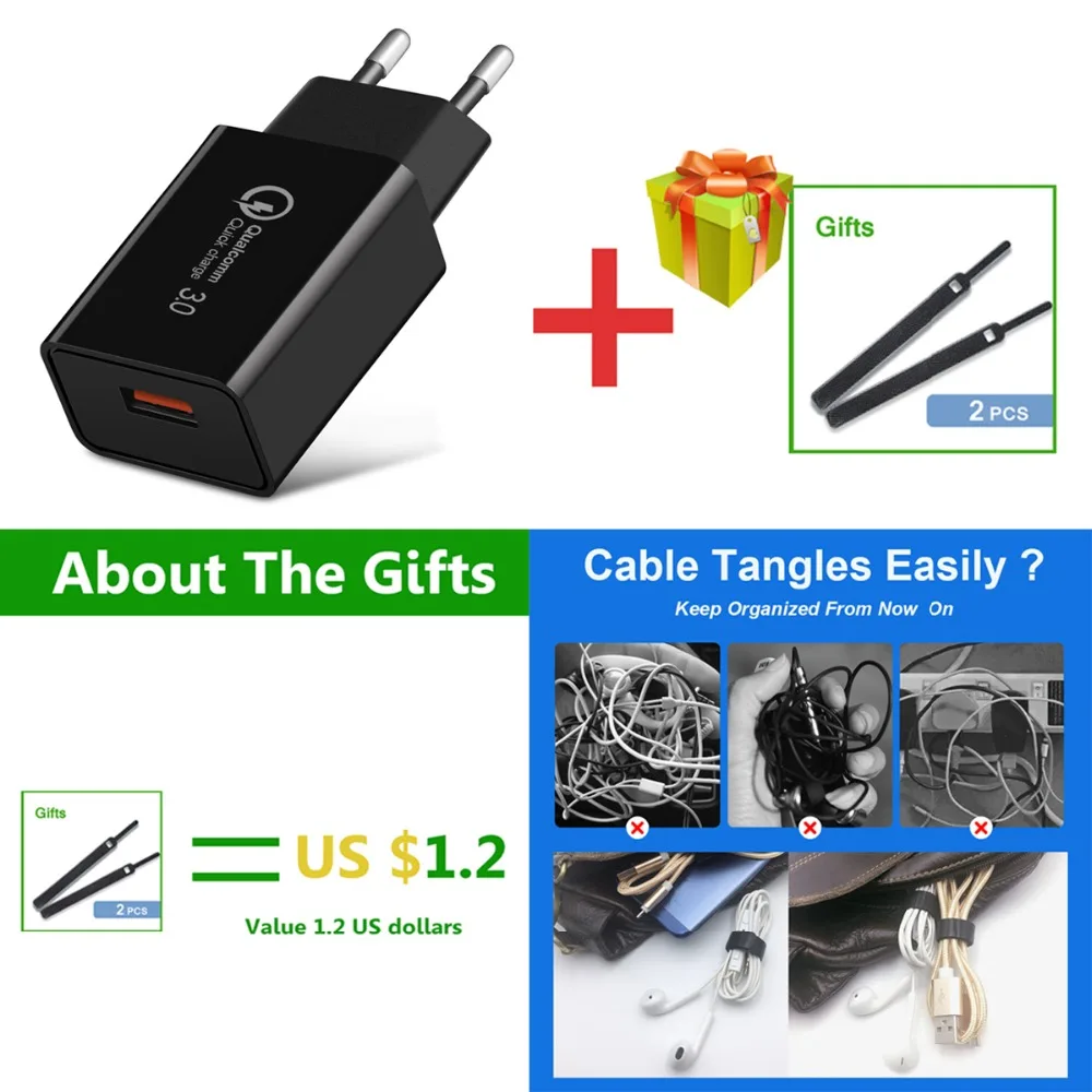 Carregador USB адаптер питания быстрое зарядное устройство QC 3 0 для iphone Xiaomi Samsung Carregadores