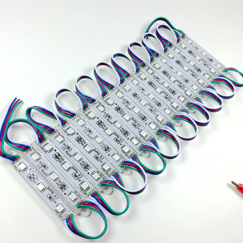 Оптовая Продажа 1000 шт. DC12V SMD 5050 3 светодиода RGB светодиодный модуль IP65