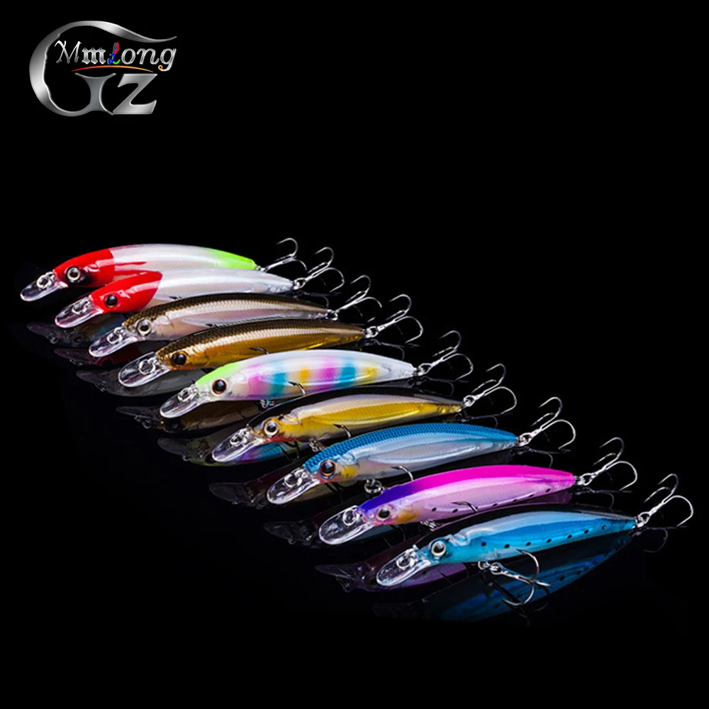 

1pc 11cm Noctilucent Minnow Fishing Lure Boxed Fishing Bait 14g Crankbait 9 Color Wobbler Fish 2 Tone Effect Tackle Pesca BHX01