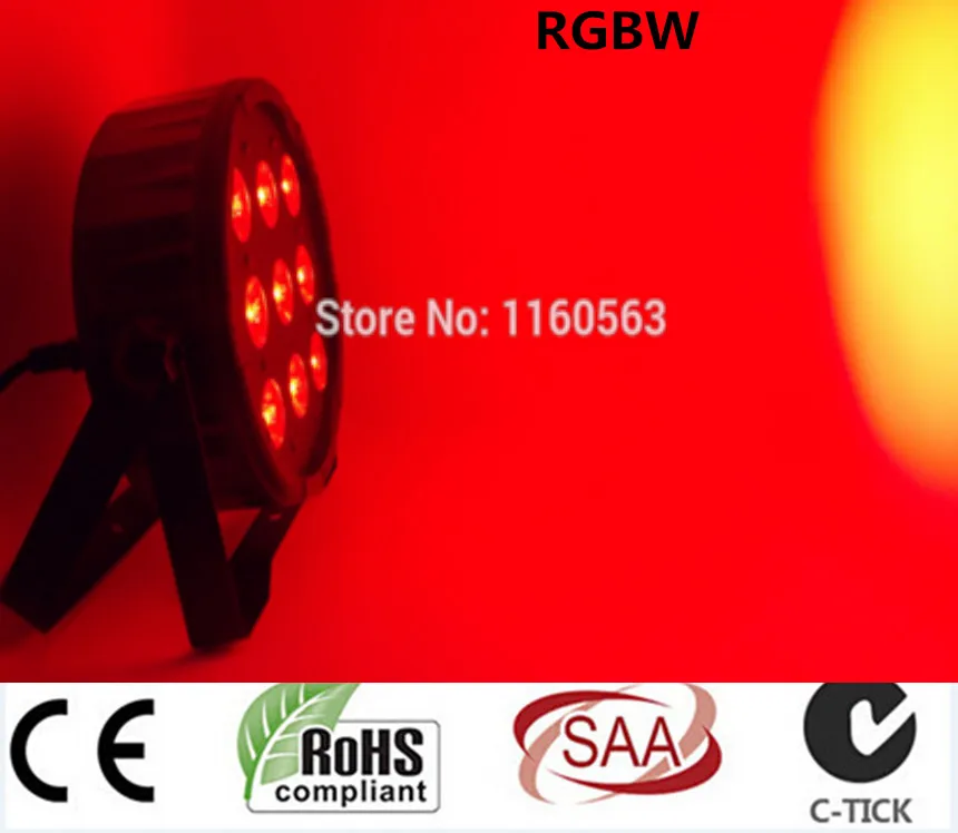 

Wireless remote control LED Par Light 9x12W 4in1 RGBW Led Stage Light LED Flat SlimPar led lamp 4PCS/lot