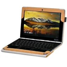 Коричневый чехол из искусственной кожи чехол для lenovo YOGA BOOK 10," YB1-X90F X90L YB1-X91F X91L+ прозрачная защитная пленка+ стилус