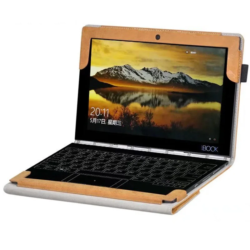 Чехол из коричневой искусственной кожи для Lenovo YOGA BOOK Защитная пленка экрана с