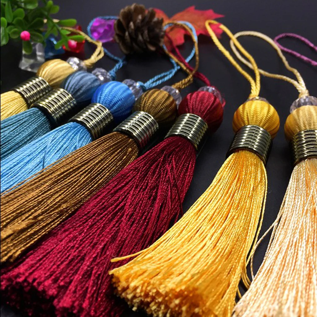 2pcs Pendant Bag Chain Key Decoration Home Decor Curtain Fashion  Long Silk Tassel DIY Window curtains Accessories