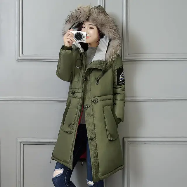 Aliexpress.com : Buy Mid Long Army Green Military Parka Winter Jacket ...