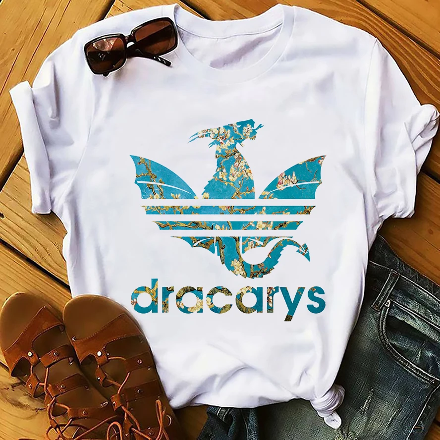 Daenerys Dragon Camiseta Dracarys забавная Футболка мужская летняя новая белая Повседневная футболка унисекс крутая уличная одежда Harajuku футболка