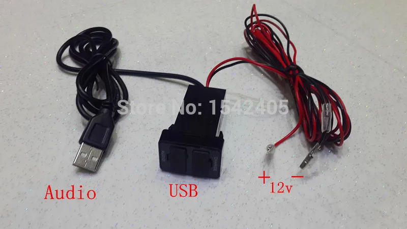 Двойной USB зарядка аудио порт Интерфейс для Toyota Fortuner Hilux 05
