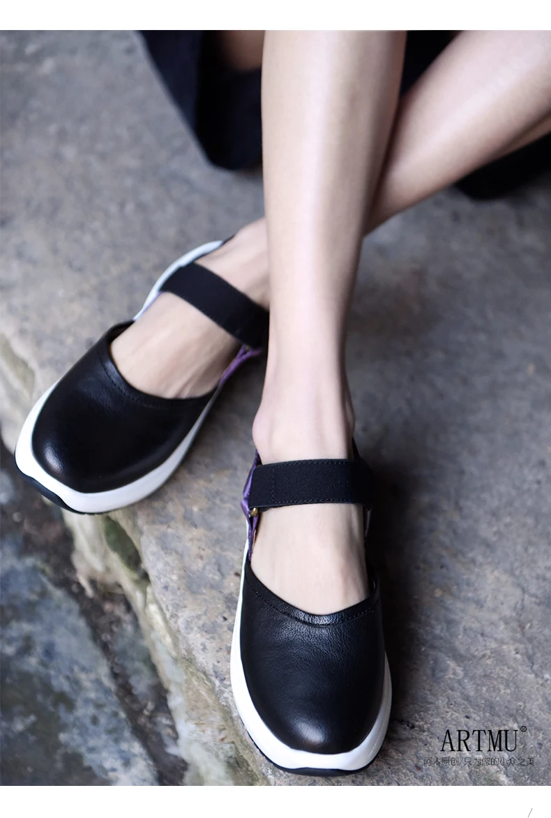 Artmu Оригинальные спортивные сандалии на толстой подошве женская обувь из натуральной кожи на платформе новые летние повседневные сандалии ручной работы 2006 г