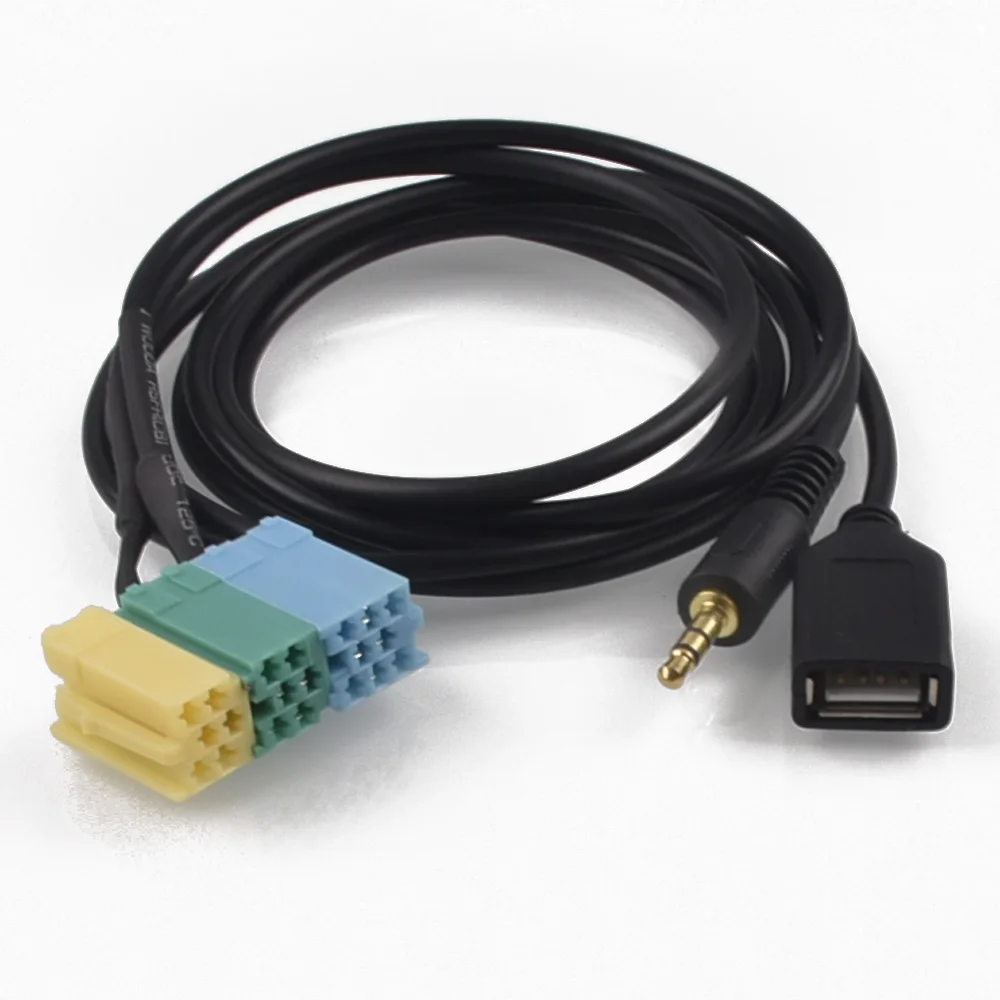 Car Video Audio Mp3 AUX USB + 3.5mm Cable Adapter Plug For Kia Sportage