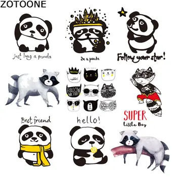

ZOTOONE Animal Panda Heat Iron on Transfers Patch for Clothing Patches T-shirt Applique Sticker on Clothes Kids Diy Patch Cute E