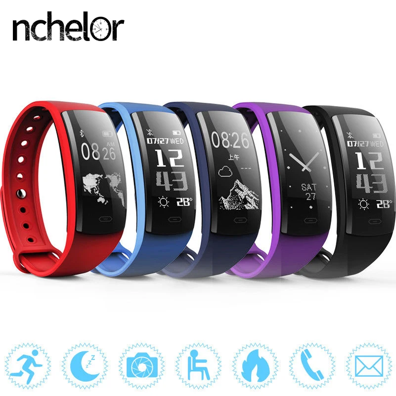 

IP67 Heart Rate Watch Fitness Tracker Smart Bracelet Blood Pressure Sleep Monitor Smart Wristband Women for Xiaomi Android IOS