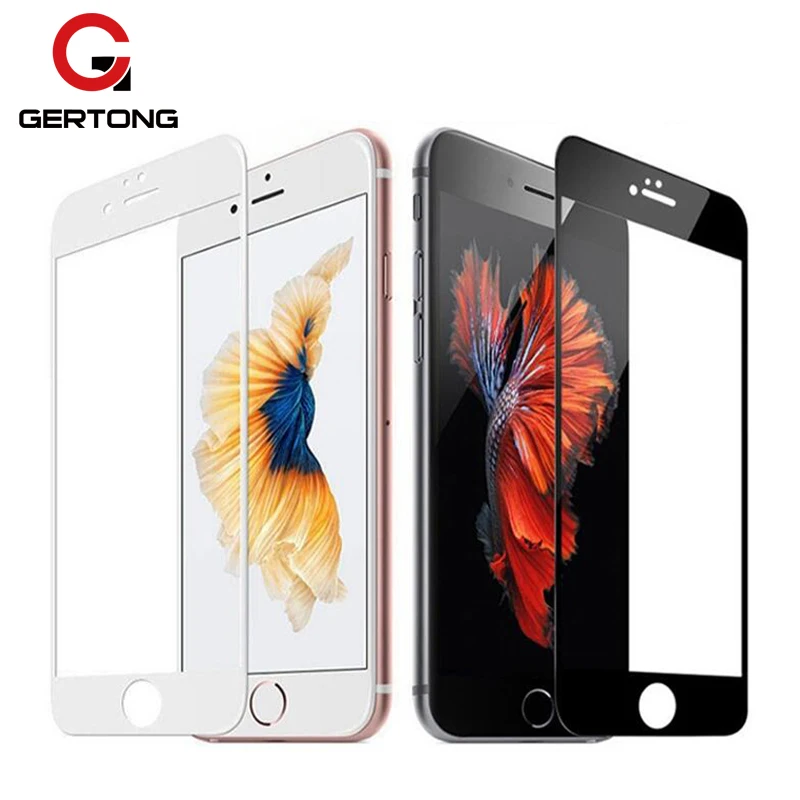 

GerTong Full Cover Screen Protector Tempered Glass for iPhone X 8 7 Plus 6 6s 5 5S SE Toughened Explosion Proof Film