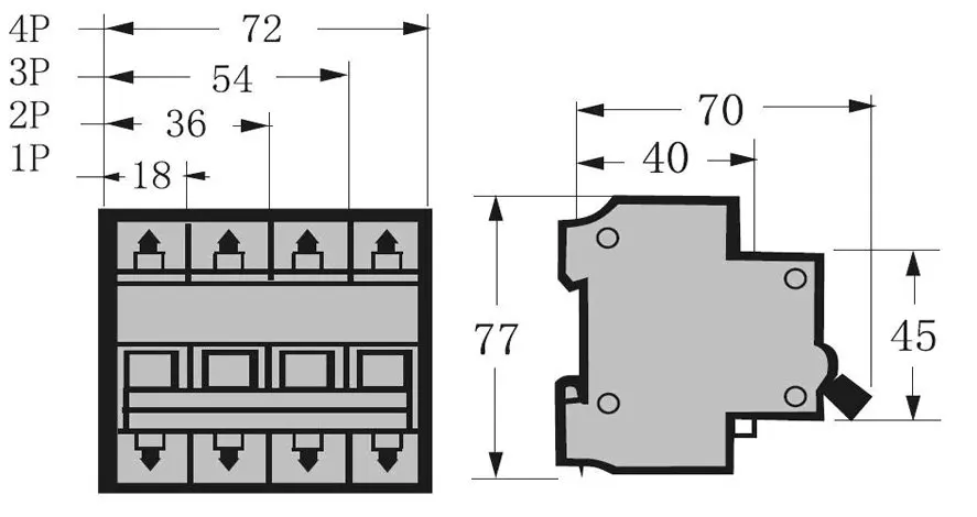 2P 63A DC250V MCB Солнечная энергия фотоэлектрический(pv) солнечный выключатель постоянного тока