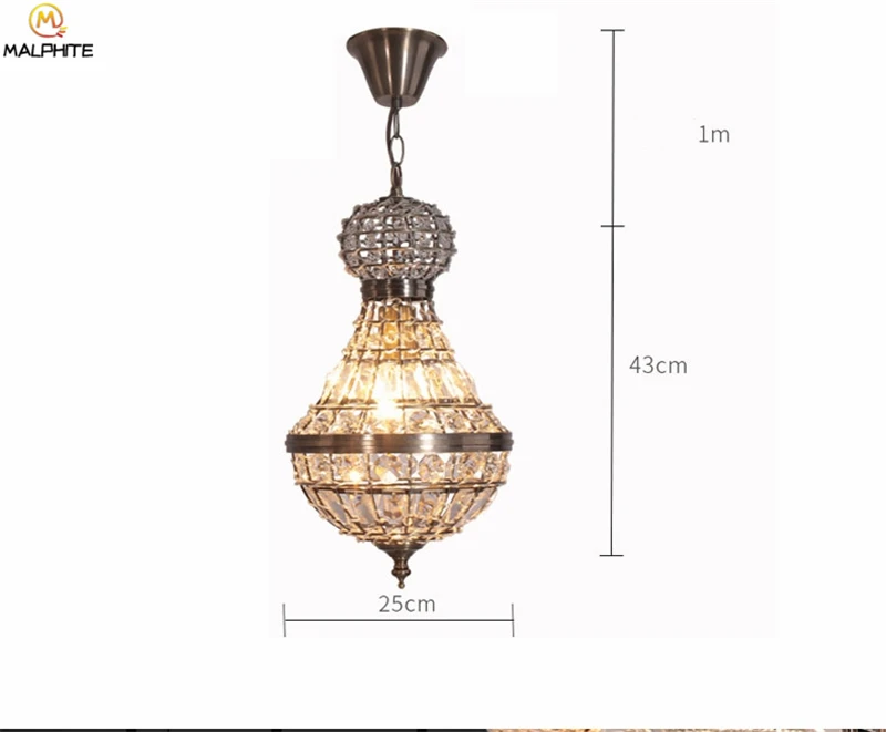 Скандинавские Хрустальные подвесные светильники постсовременная железная подвесная Подвесная лампа для гостиной, кафе-деко, светильники