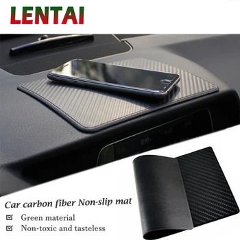 

OVERE 1PC Carbon fiber Car PVC non-slip mat For Kia Rio Ceed Sportage Peugeot 307 206 308 207 407 Hyundai Solaris I30 Accent