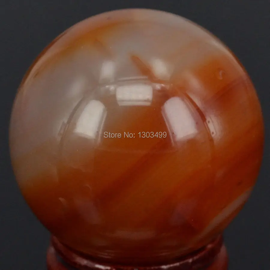 Хрустальный шар из карнелианского камня 40 мм исцеляющий камень райки резные