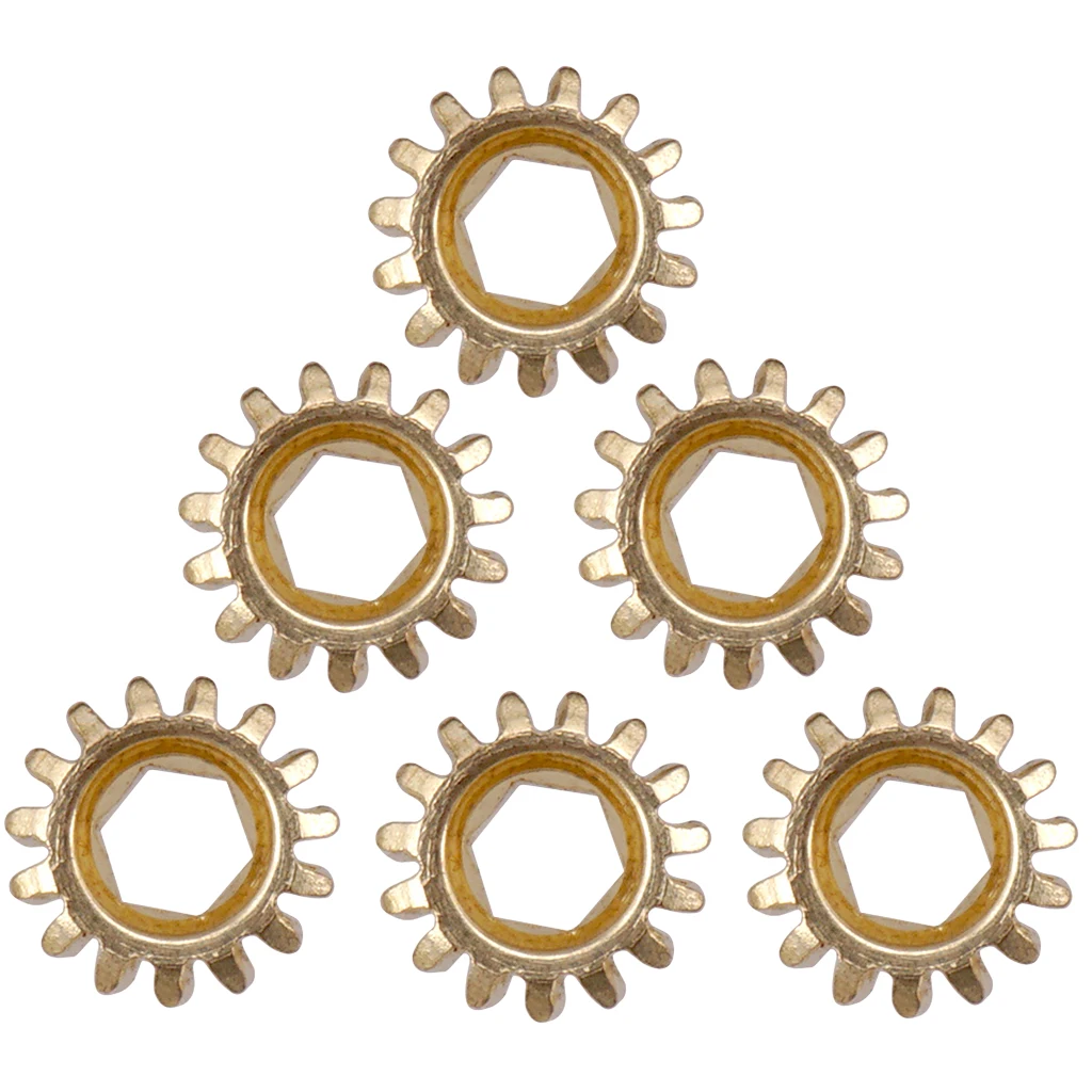

6 Pieces Professional Iron Gold Hex Hole Gear 1:15 Guitar Tuners Tuning Pegs Parts Replacement