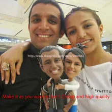 Fantasia personalizado 18cm figuras argila feito à mão real-homem feito sob encomenda bolo de casamento boneca de aniversário do bebê presente de natal dos namorados
