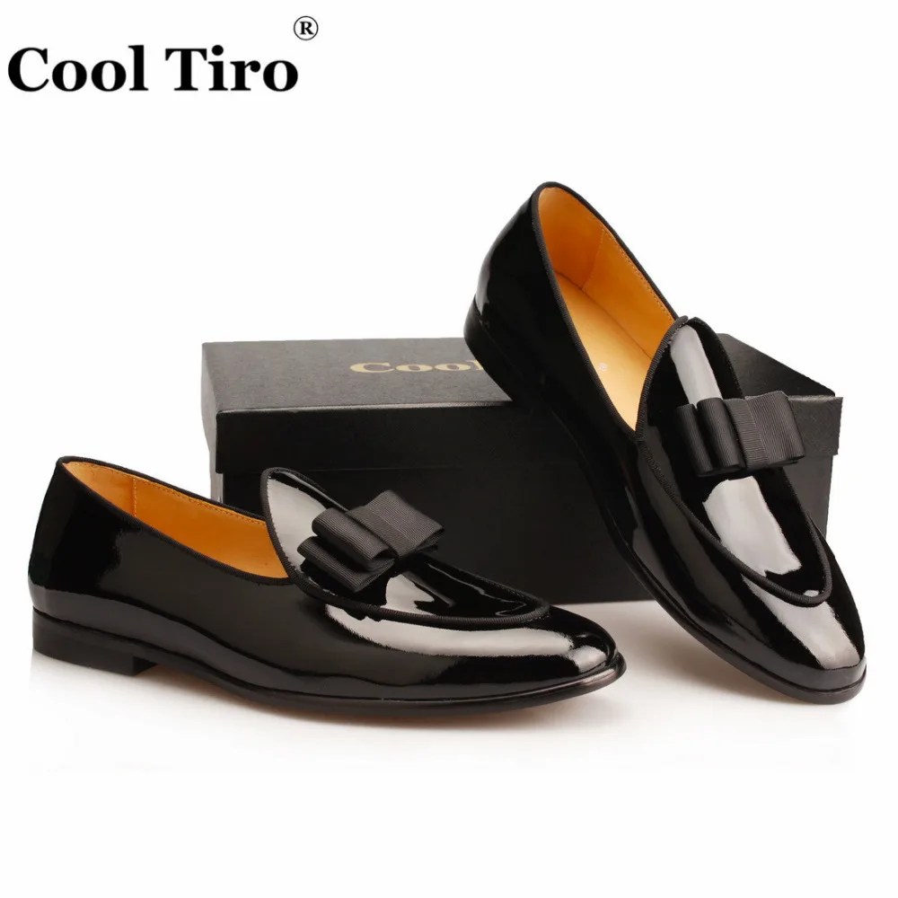 Black Patent leather Loafers Men Flat Shoes  (5)