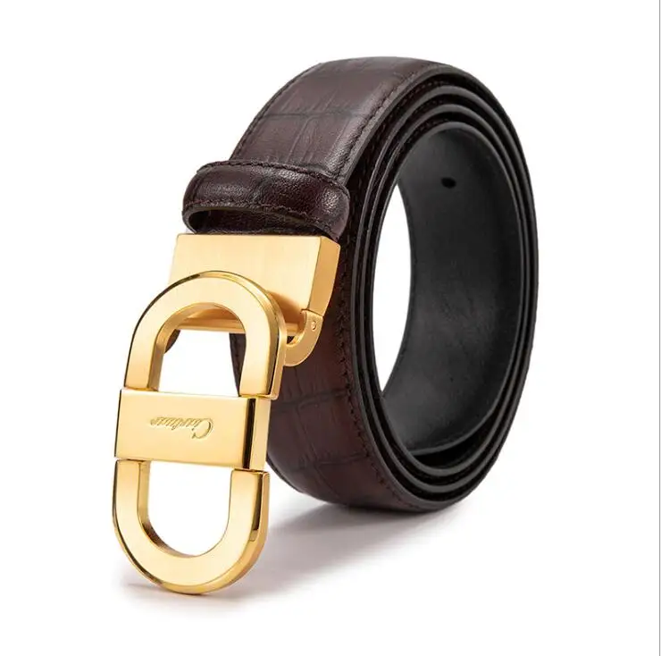 

cia Luxury Designer Brand High Quality Women Genuine Real Leather Belt Strap for Jeans with Big Double G Buckle Dress Belts Box