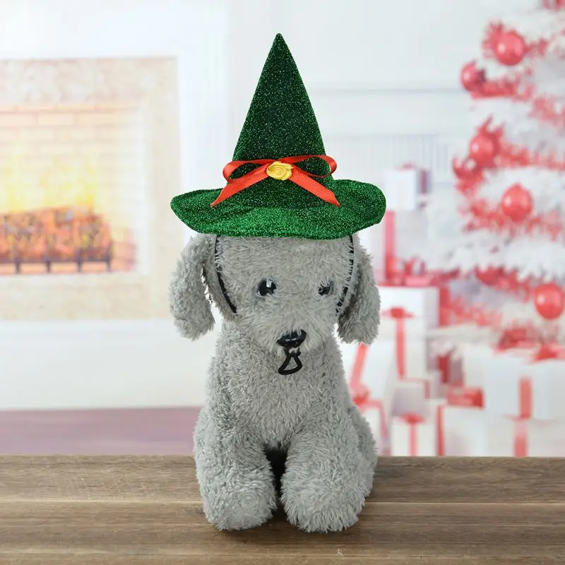 Halloween Dog Hat Pet Tip Angle Turned Cap Red Black Puppies Pointed