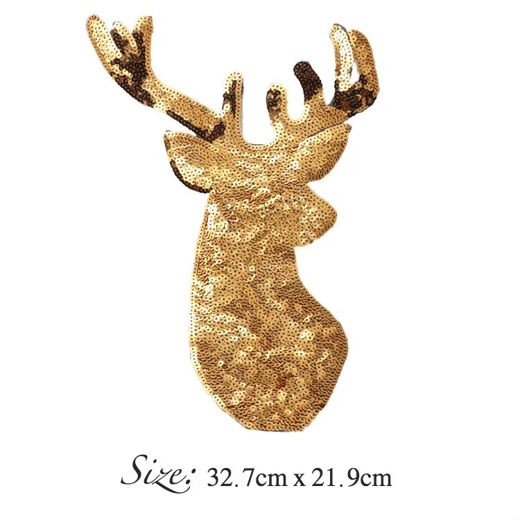 Deer Iron on Embroidery Applique Patch Sew Iron Badge