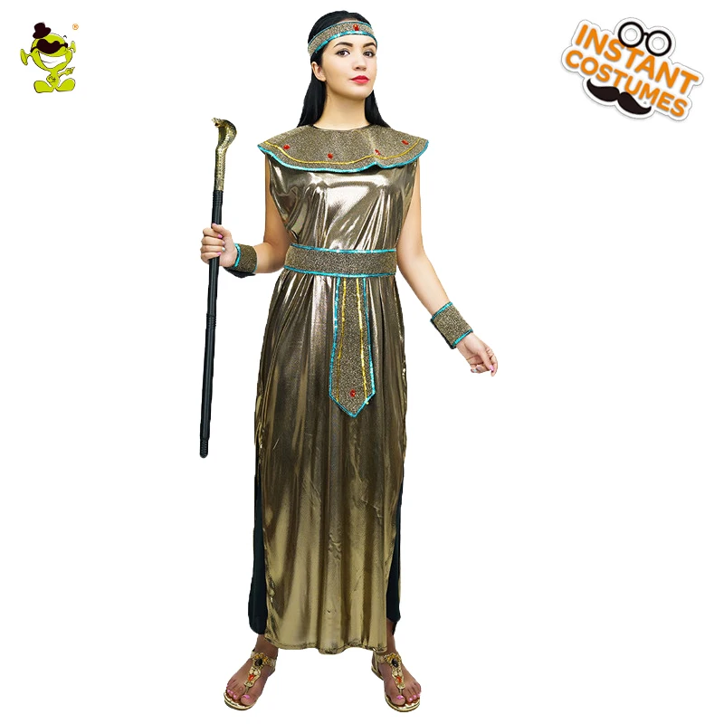

Adult Egyptian Queen Costume Carnival Role Play Fancy Dress Women Charming Cosplay Stunning Outfits Exotic Cleopatra Costumes