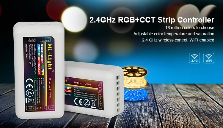 Milight 2,4 ГГц 4-зоны RGB CCT RGBW светодиодные полосы контроллер и 4 зоны сенсорный RF RGB пульт удаленного управления, cct контроллер и дистанционный держатель