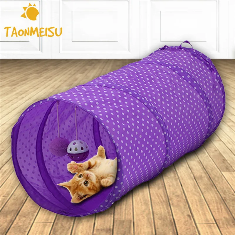 

Dot Pet Cat Tunnel Funny Cat Long Tunnel Kitten Play Toy Collapsible Bulk Cat Toys Rabbit Play Tunnel Drop Shipping