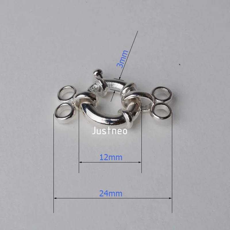 sterling silver 2 strand springring nautical clasp (1)