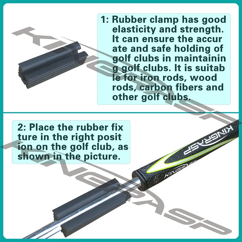 Резиновые тиски Kingrasp для клюшек для гольфа, прочные зажимы для гольфа, Легкий резиновый зажим для гольфа, черный