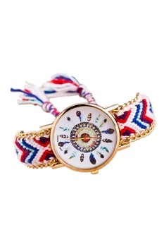 

YCYS-Women's Golden Chain Braided Bracelet Wrist Watch Color No.11
