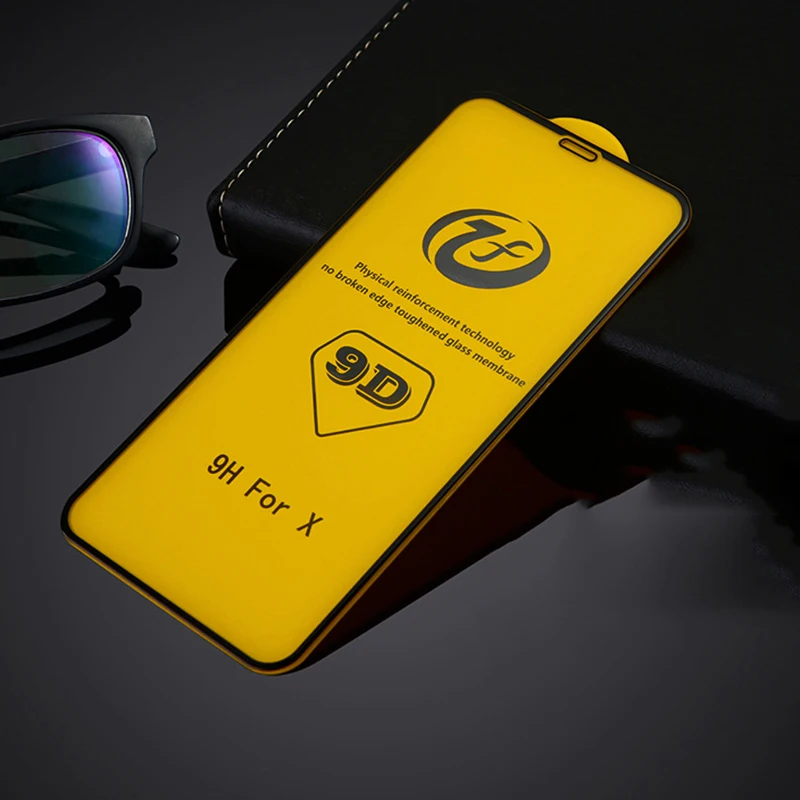 

9D Edge Screen protective Tempered glass for iPhone 11 Pro Max X XS MAX XR glass on iPhone 6 6S 7 8 Plus screen protection Film