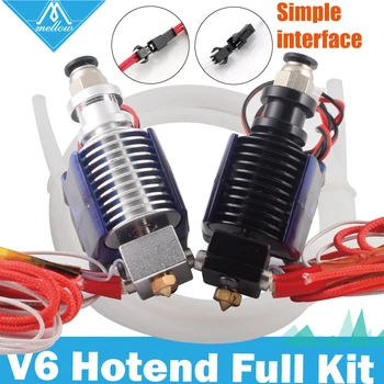 

Free Shipping Mellow 3D Printer Parts 12V 24V E3D V6 Hotend tube Kit 0.4/1.75MM J-head Remote extruder with Cooling Fan