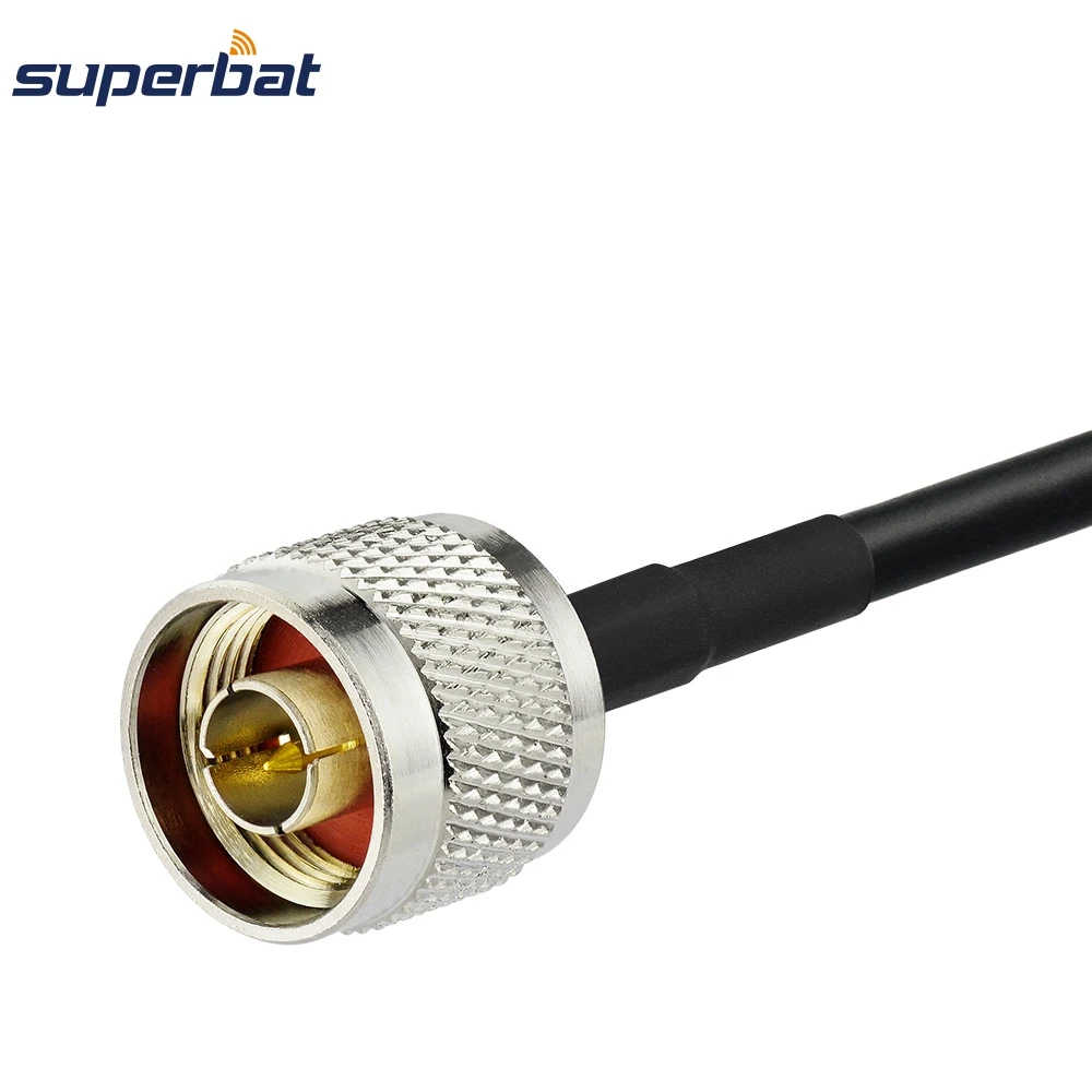 Superbat N Male to Plug Adapter Connector Straight Pigtail Coaxial Cable RG58 1M for WiFi Antenna 3G/4G Wireless