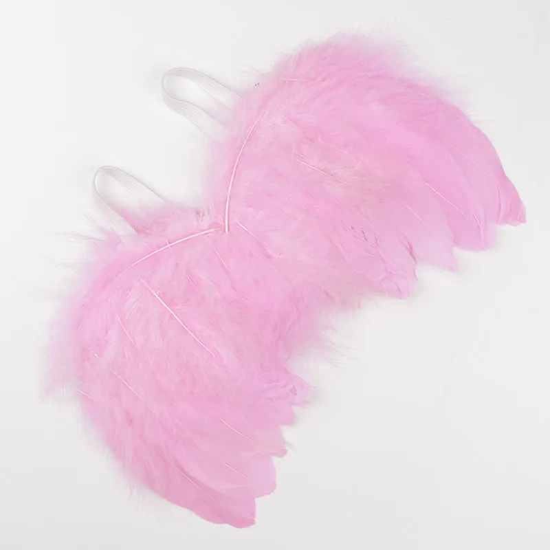 

Angel Wings Feather Newborn Infant Announcement Prop Photography Birthday Costumes Party Baby Toddler Photo Shooting