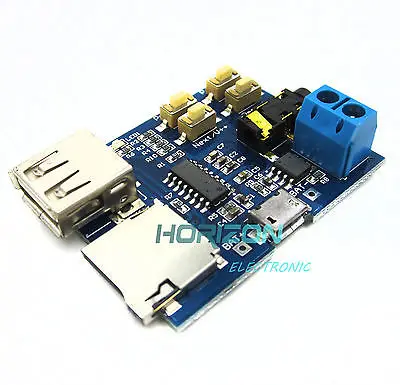 

TF card U disk MP3 Format decoder board module amplifier decoding audio Player