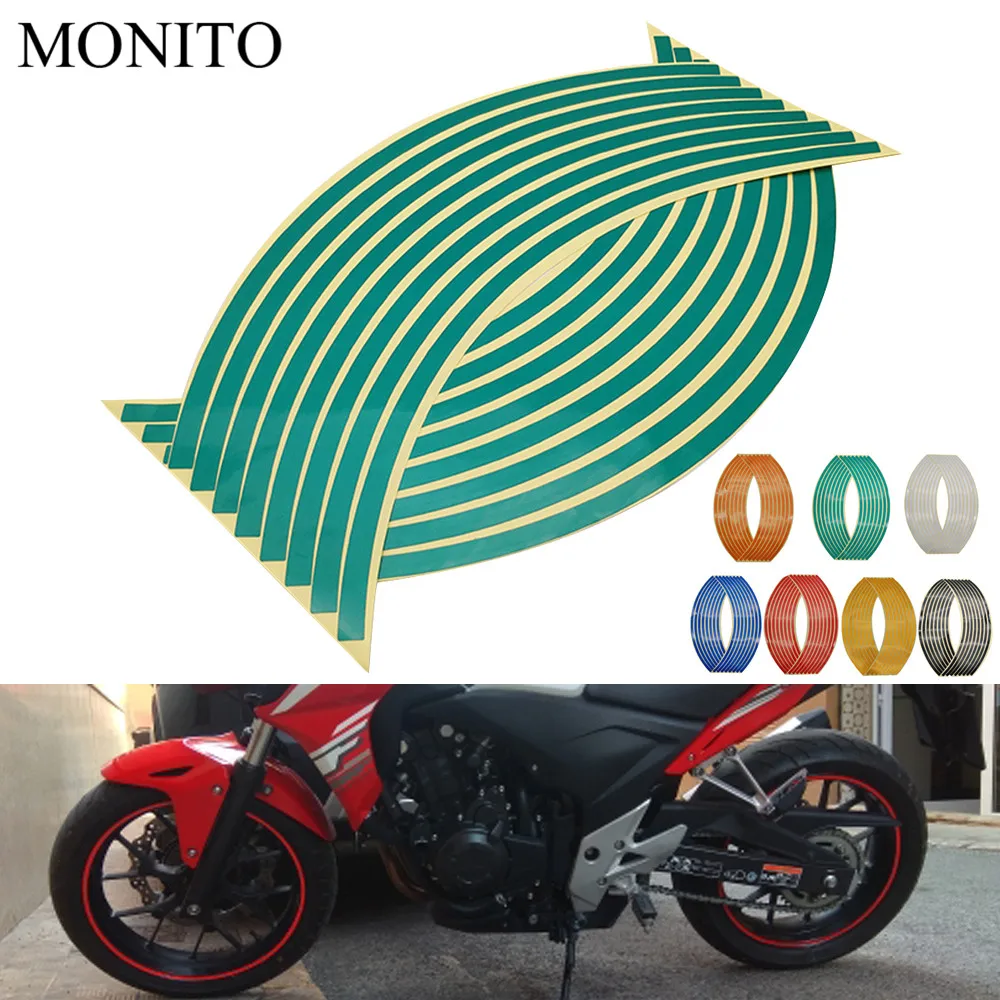 Наклейка на колесо мотоцикла светоотражающая лента 16 дюймов 17 18 для Honda VFR800 VFR750