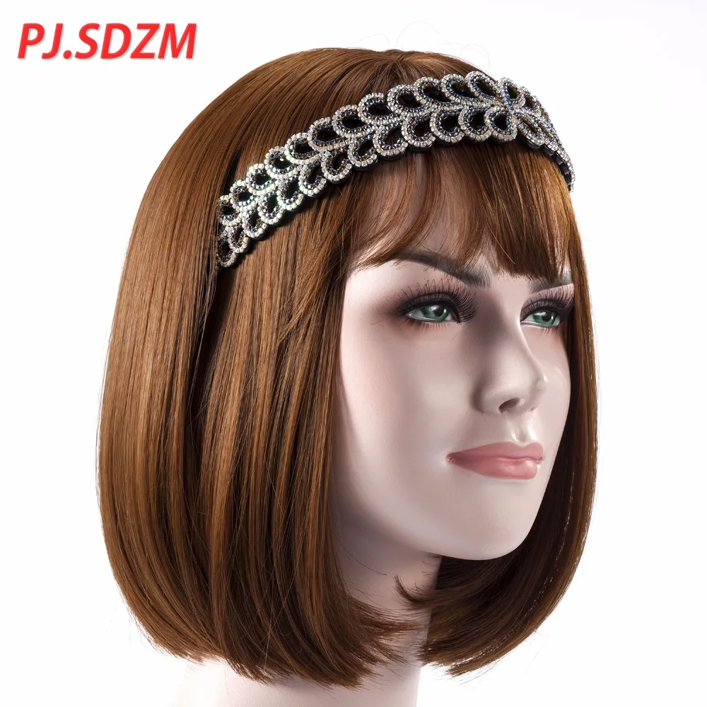 PJ. SDZM бабочка Hairbands цветок Роскошный горный хрусталь Headwair показной жемчуг аксессуары для волос подарок для девочек повязка на голову