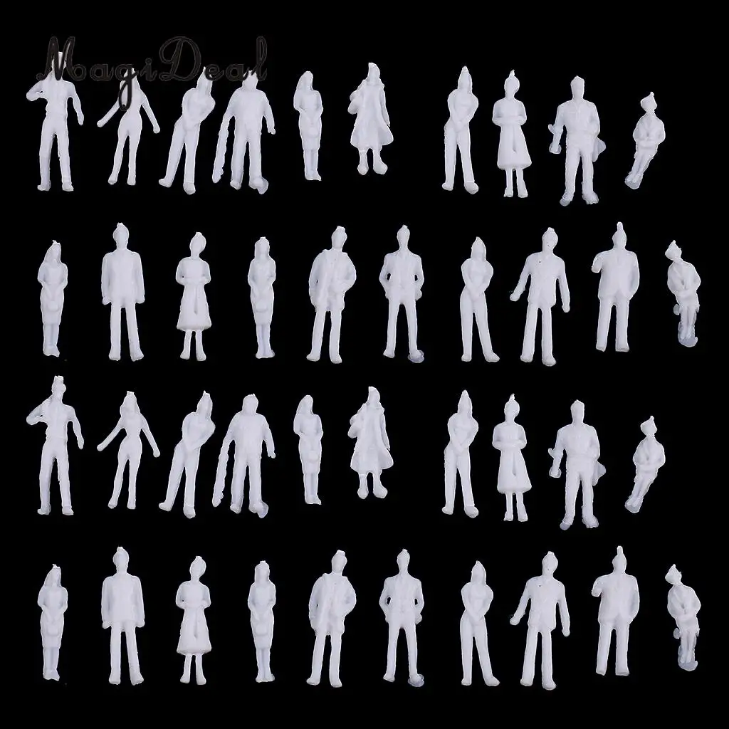 40pcs miniature figure 1/100 Architectural human scale diorama model ABS plastic people