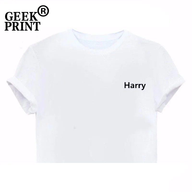 Женская футболка с карманом и логотипом Harry Styles летние топы коротким рукавом