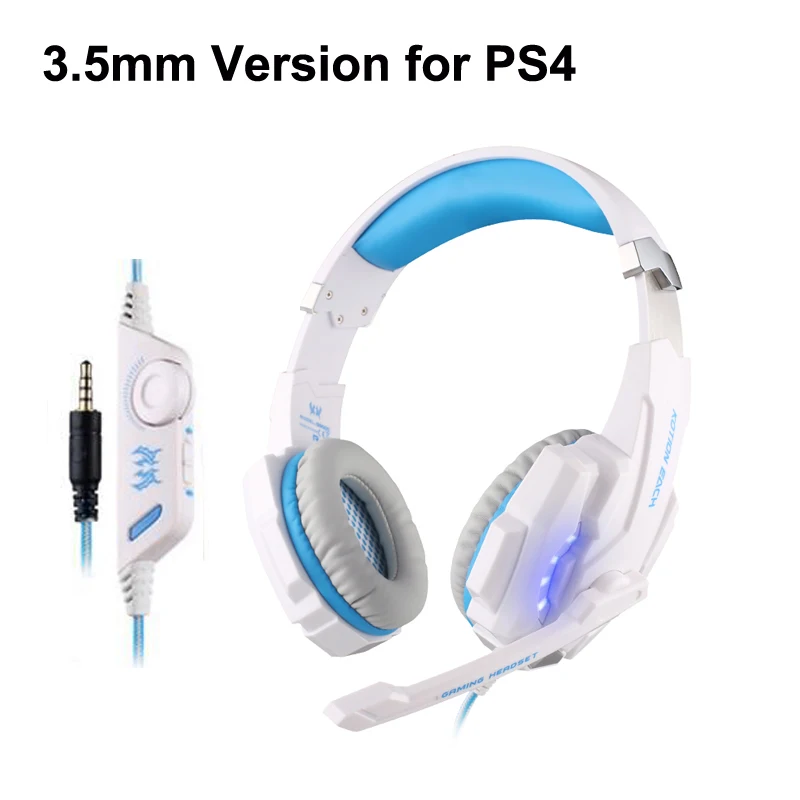 EACH G9000 3.5mm Game Gaming Headphone Headset Earphone With Mic LED Light For Laptop Tablet / PS4 Mobile Phones headset gamer |