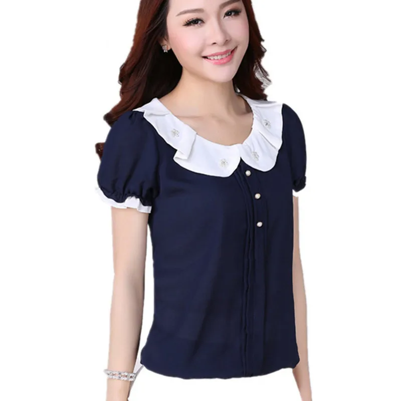 peter pan collar top girls