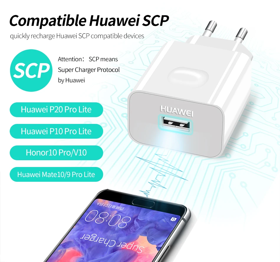 4Huawei P20 Pro Lite Charger USB Wall Travel 22.5W Fast 100% Original 5V4.5A 5A USB Type C Cable P10 P9 Plus Mate10 Mate9