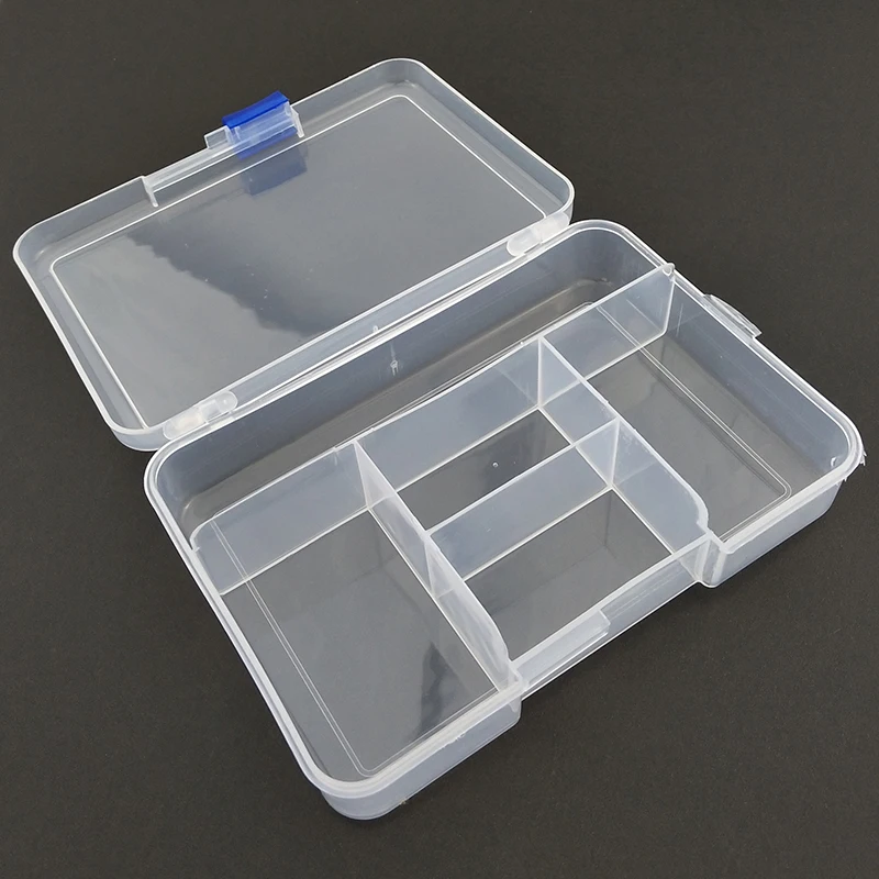 5 Compartments Plastic Fishing Lure Hook Tackle Box Storage Case Portable Tackle Multifunctional Organizer Fishing Boxes
