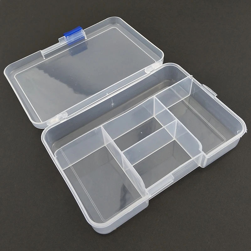

5 Compartments Plastic Fishing Lure Hook Tackle Box Storage Case Portable Tackle Multifunctional Organizer Fishing Boxes